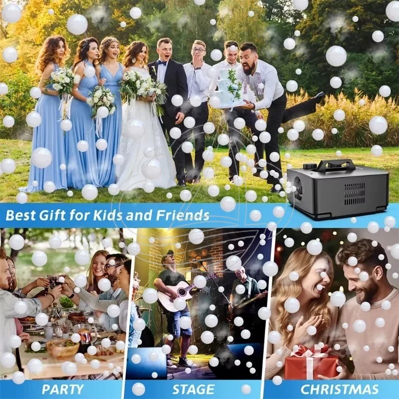 Bubble Machine Outdoor - 2-in-1 Rauch- und Seifenblasenmaschine Tragbarer Nebelerzeuger