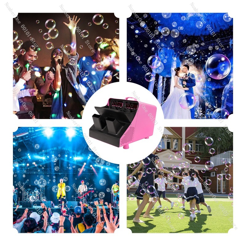 Bubble Machine Outdoor - Hochzeits-Seifenblasenmaschine für die Bühne, wiederaufladbar, ferngesteuert,