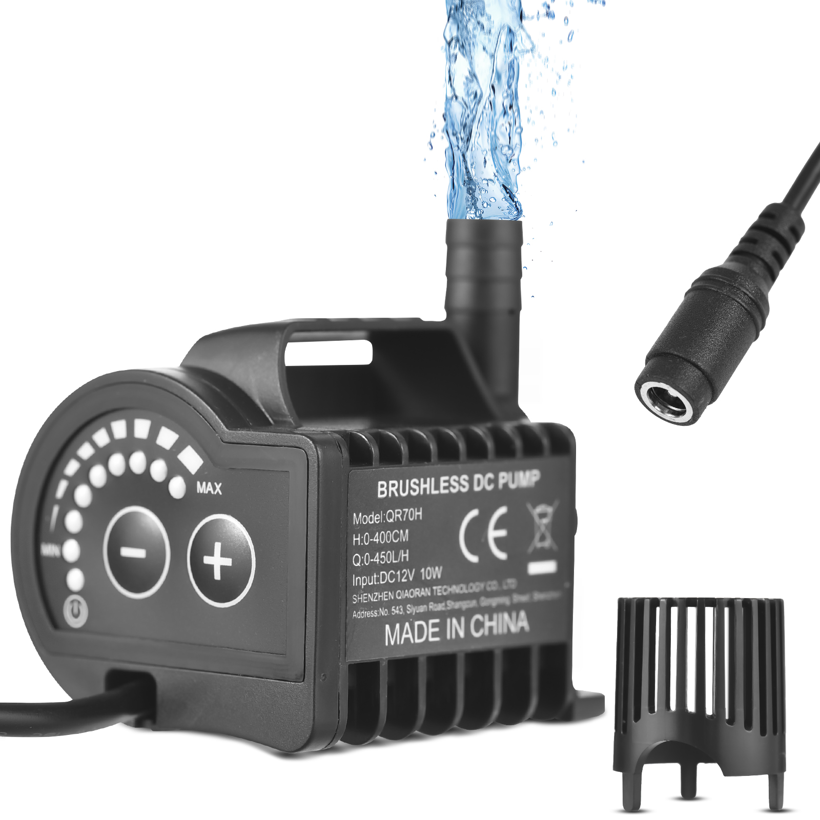 Bubble Machine Outdoor - Tauchbare 12-V-Wasserpumpe, 8 Stufen einstellbar, 0–700