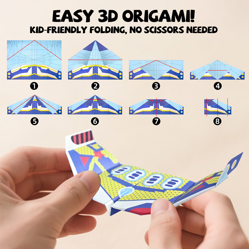 36 Blatt Papierflugzeug-Origam – Kids Toys Kit Bewertung und Preis